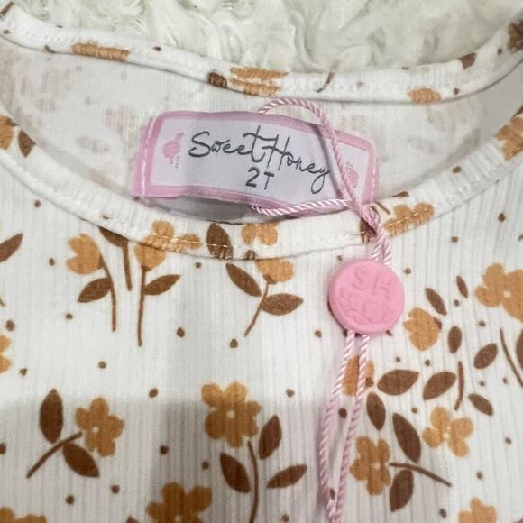 Sweethoney fall floral short sleeve toddler bodysuit size 2T - Picture 3 of 4